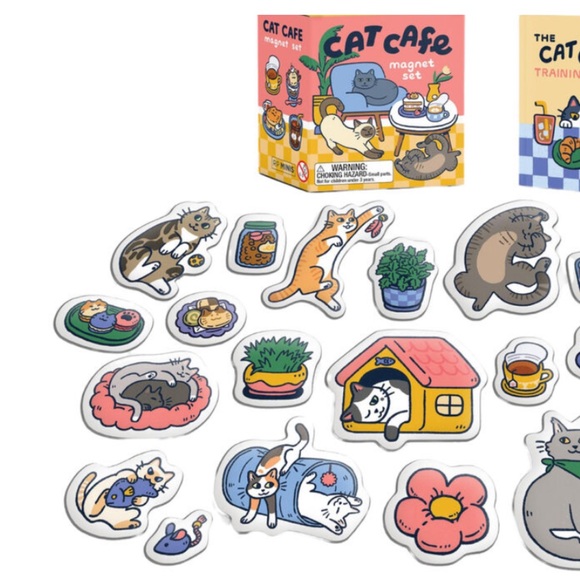 Cat Cafe Magnet Set - Multicolor - Picture 6 of 7